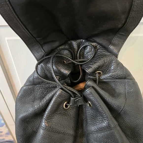 Coach Black Leather Backpack - Picture 3 of 5